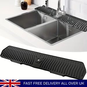 Silicone Sink Splash Guard Mat Faucet Water Drip Catcher for Kitchen Bathroom