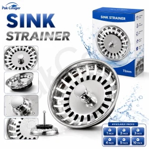 Kitchen Sink Strainer Drainer Replacement Premium Stainless Steel Waste Plug Kit