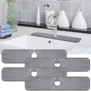 Kitchen Sink Splash Mat Microfiber Faucet Splash Catcher Absorbent Protector